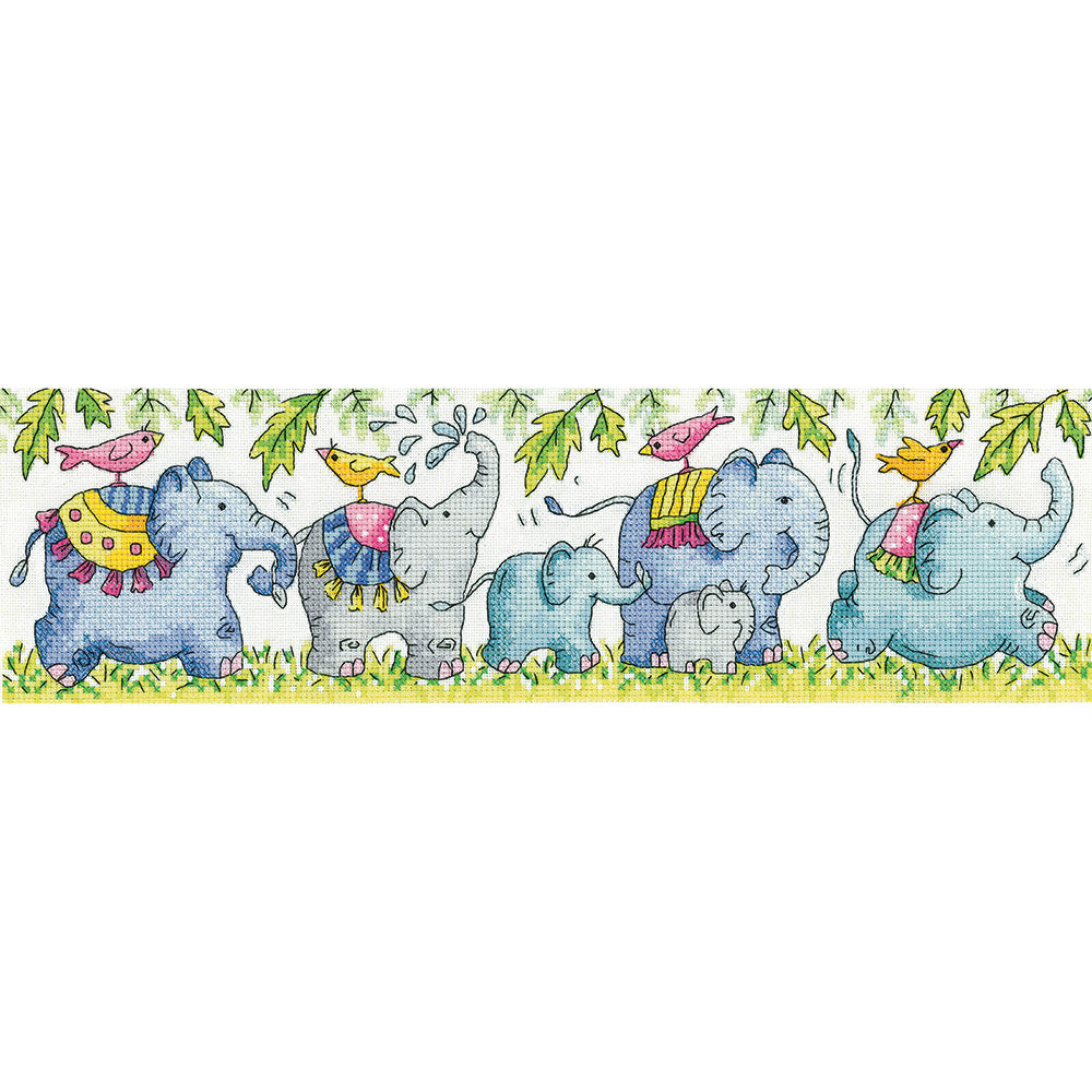 Elephants on Parade cross stitch kit - KCEP1569