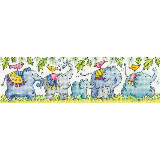 Elephants on Parade cross stitch kit - KCEP1569