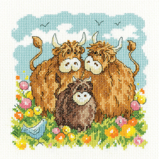 Highland Cows cross stitch kit - KCHC1771