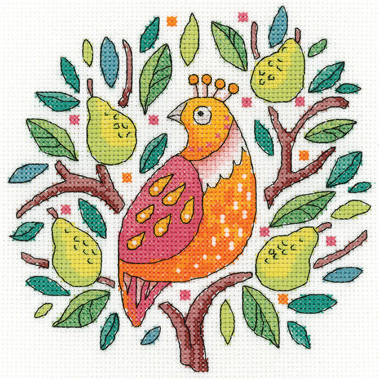 Partridge in a Pear Tree cross stitch kit - KCPT1600