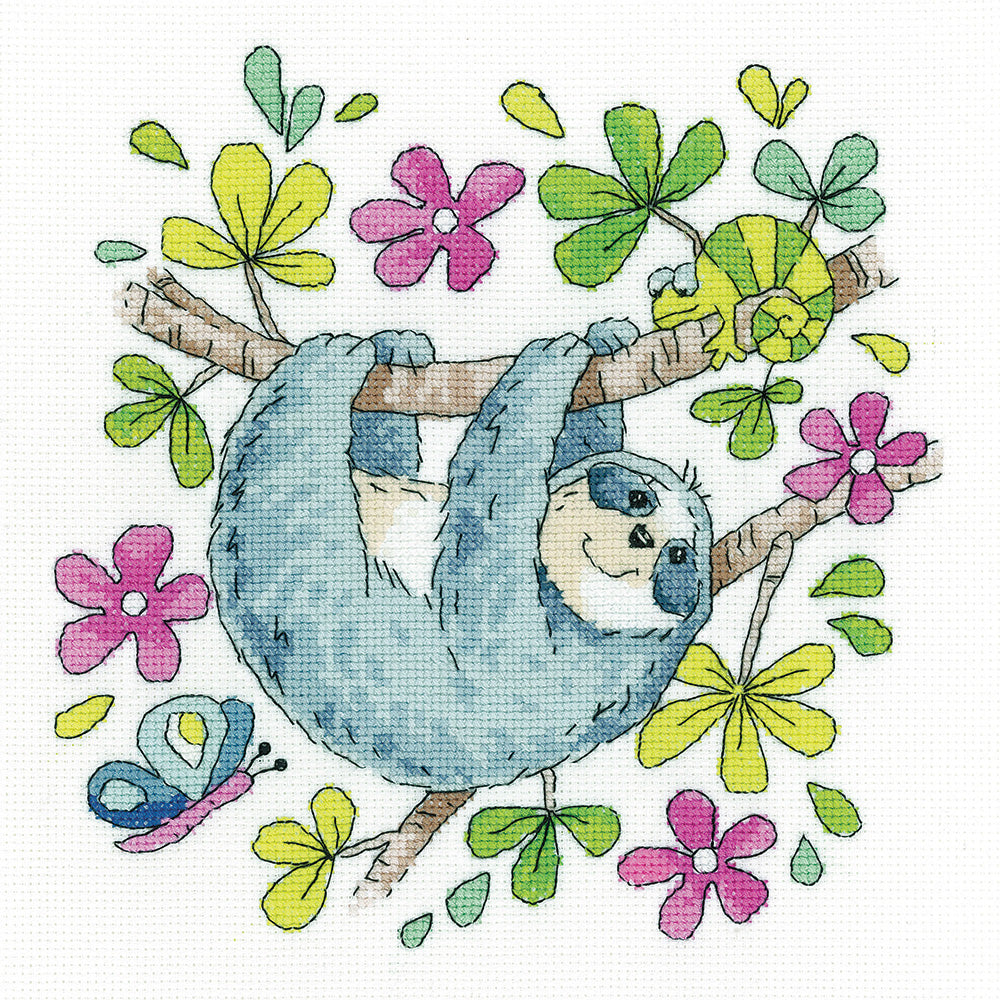 Sloth cross stitch kit - KCSL1525