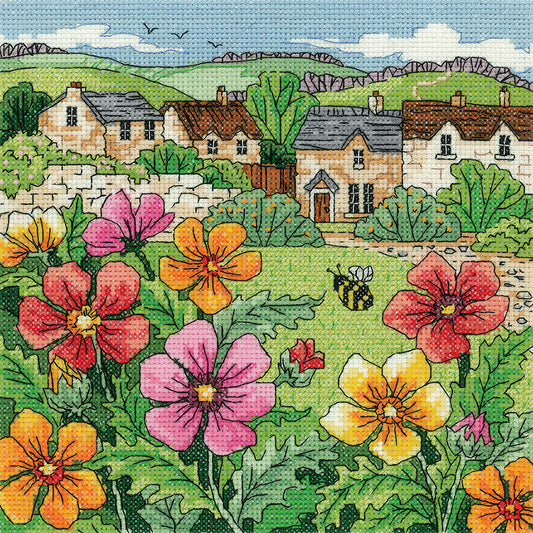 Country Village cross stitch kit - KLCV1618