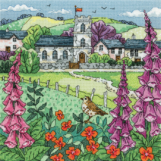 Village Church cross stitch kit - KLVC1616