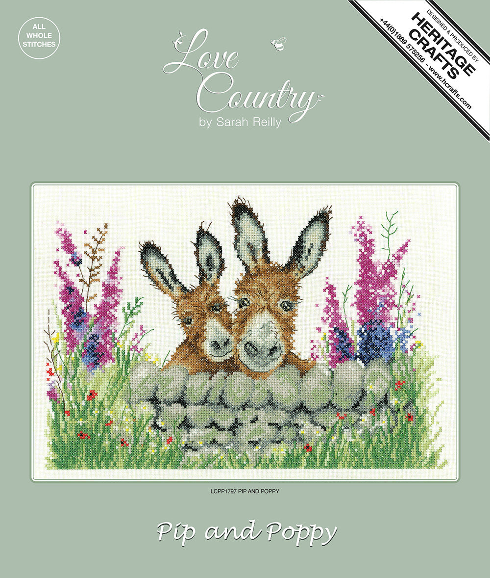 Pip and Poppy cross stitch kit - LCPP1797