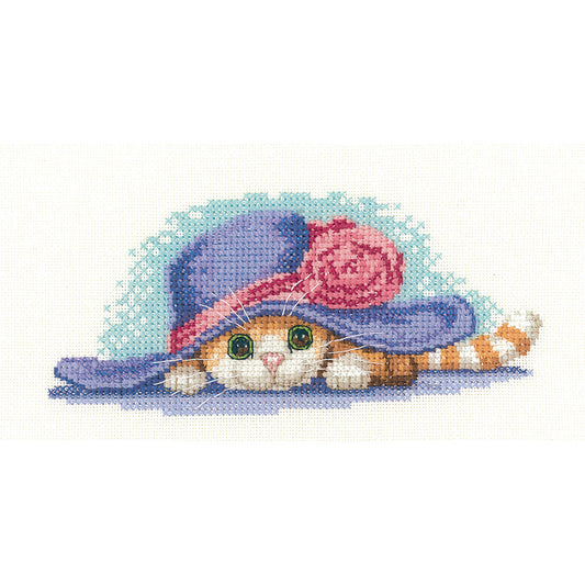 Cat in Hat cross stitch chart pack - LDCH1238C