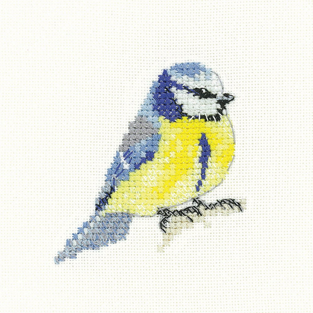 Little Friends Blue Tit cross stitch kit - LFBT1511