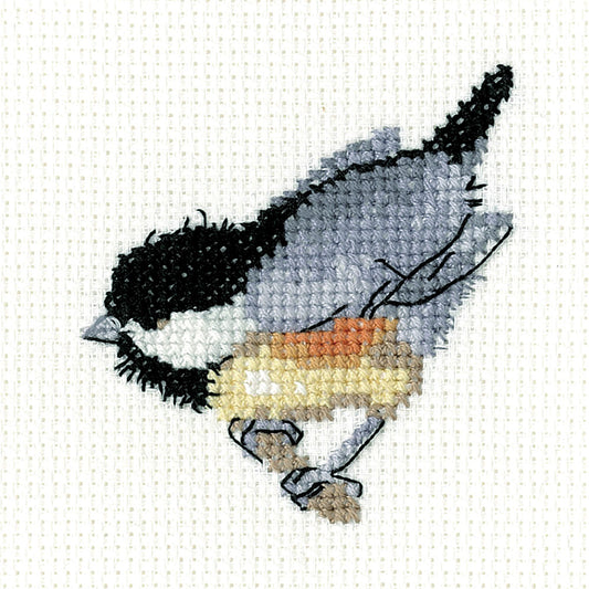Little Friends Coal Tit cross stitch kit - LFCT1910