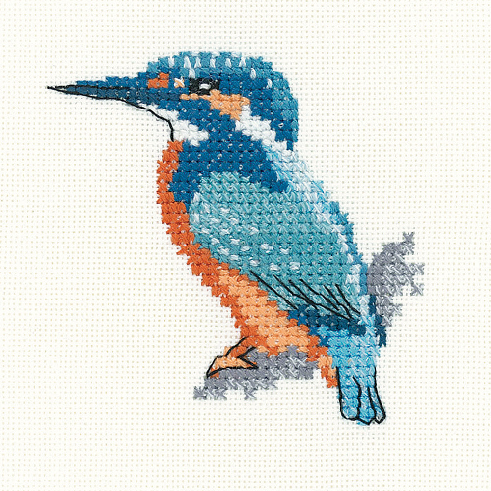 Little Friends Kingfisher cross stitch kit - LFKF1537