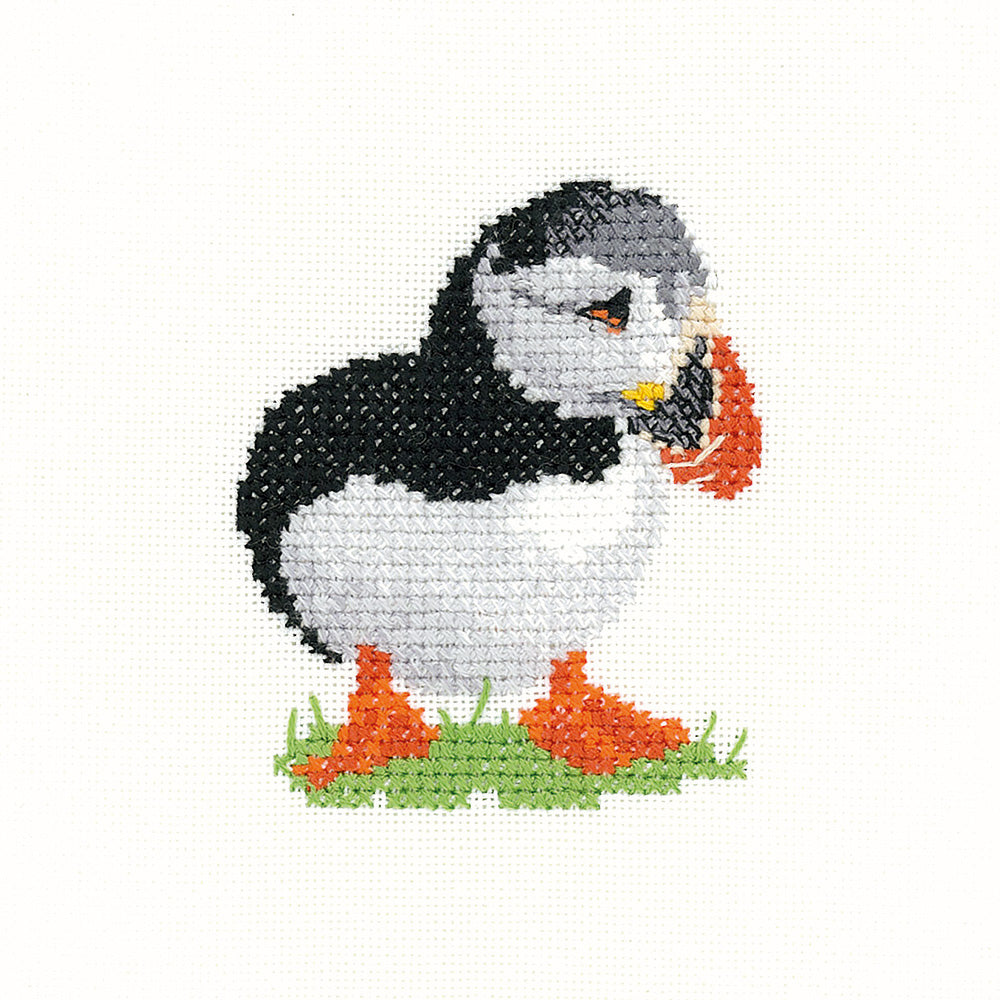 Little Friends Puffin cross stitch kit - LFPF1477