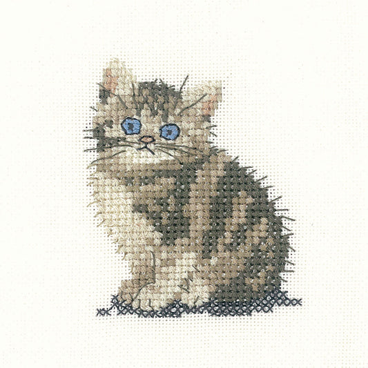 Little Friends Tabby Kitten cross stitch kit - LFTK1024