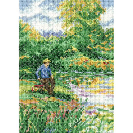 A Day's Fishing cross stitch kit - LSDF1337