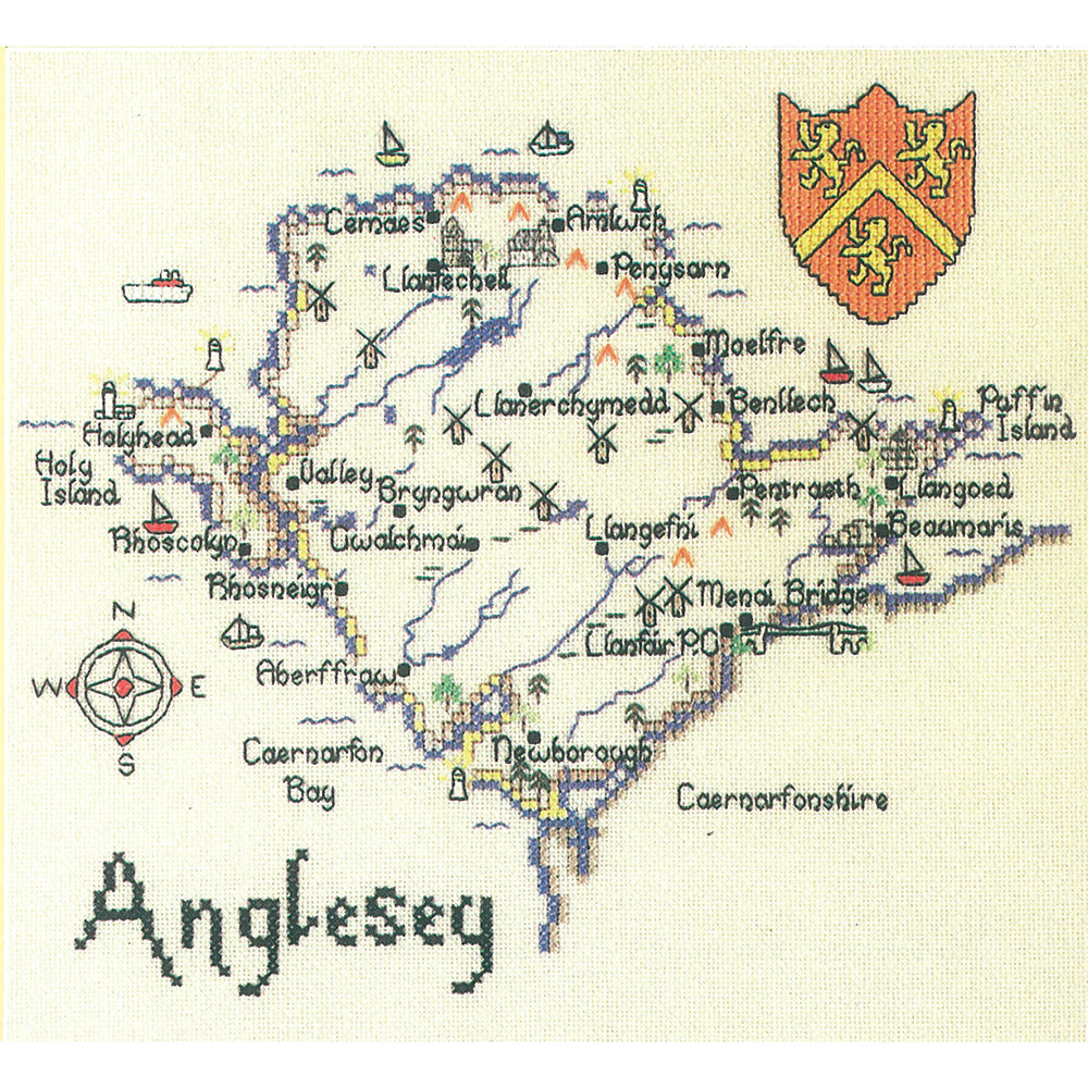 Anglesey cross stitch chart pack - MAN122C