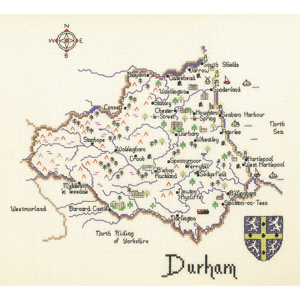 Durham cross stitch chart pack - MDM108C