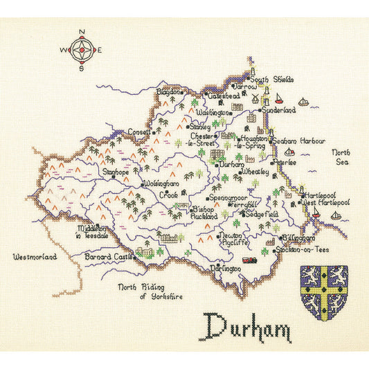 Durham cross stitch chart pack - MDM108C