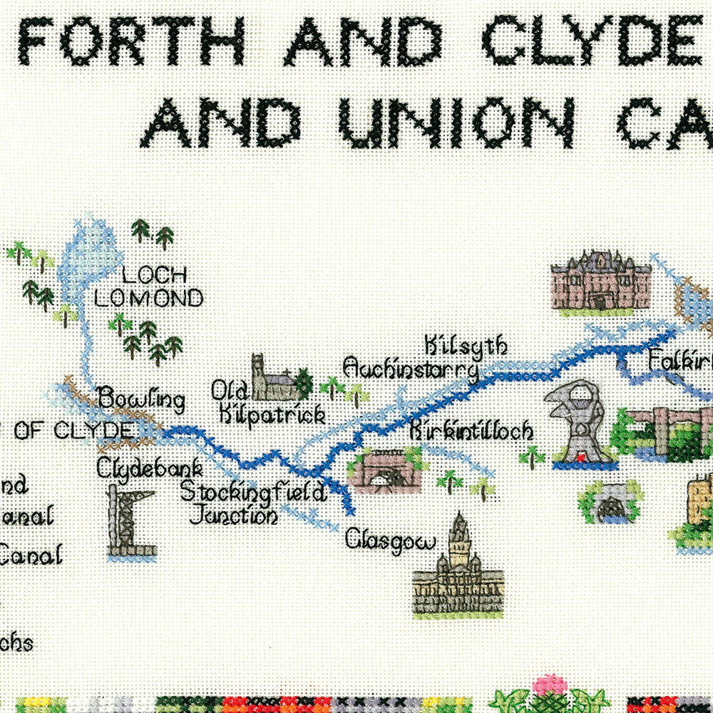 Forth and Clyde Canal and Union Canal cross stitch chart pack - MFCC963C