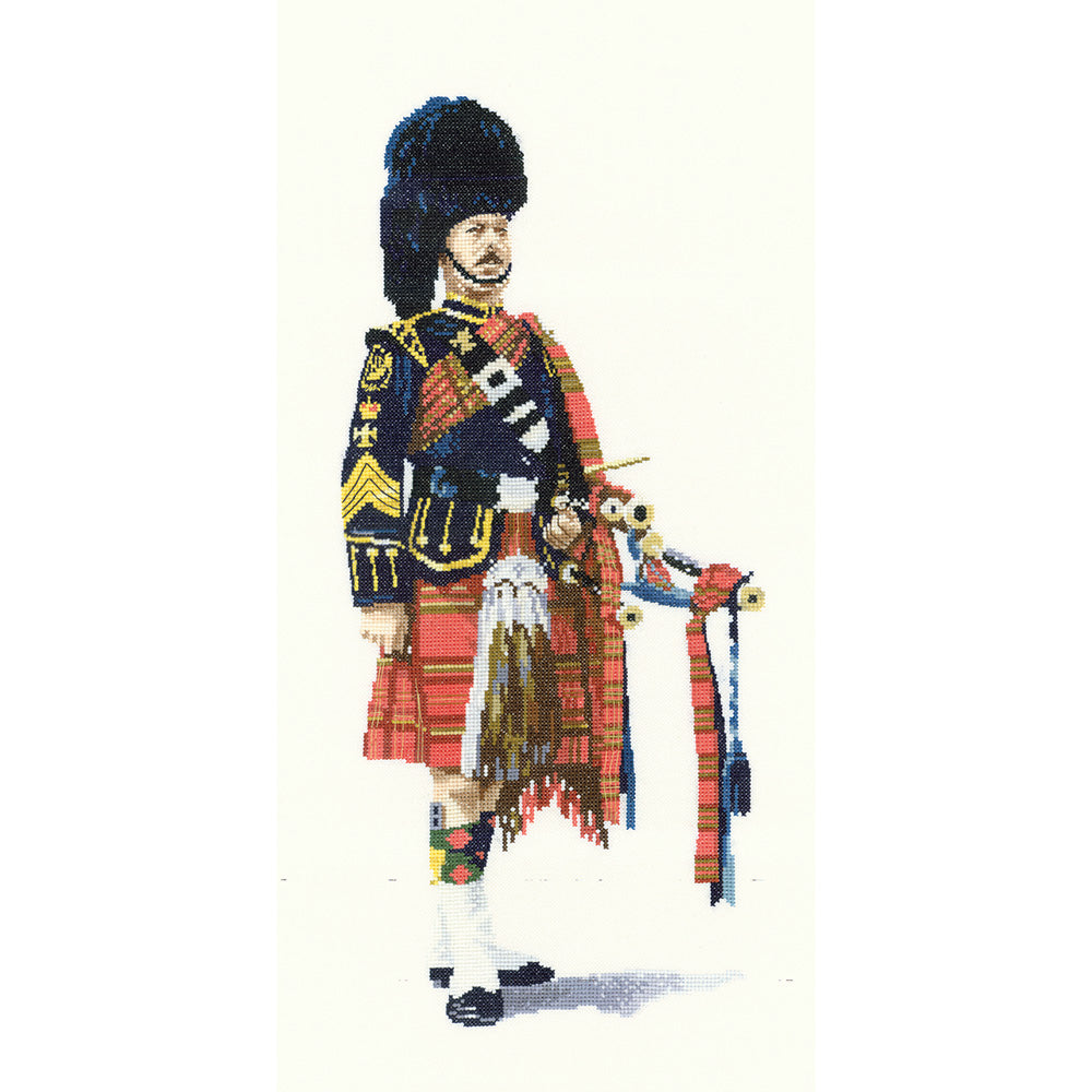 Pipe Major cross stitch chart pack - MGPM844C