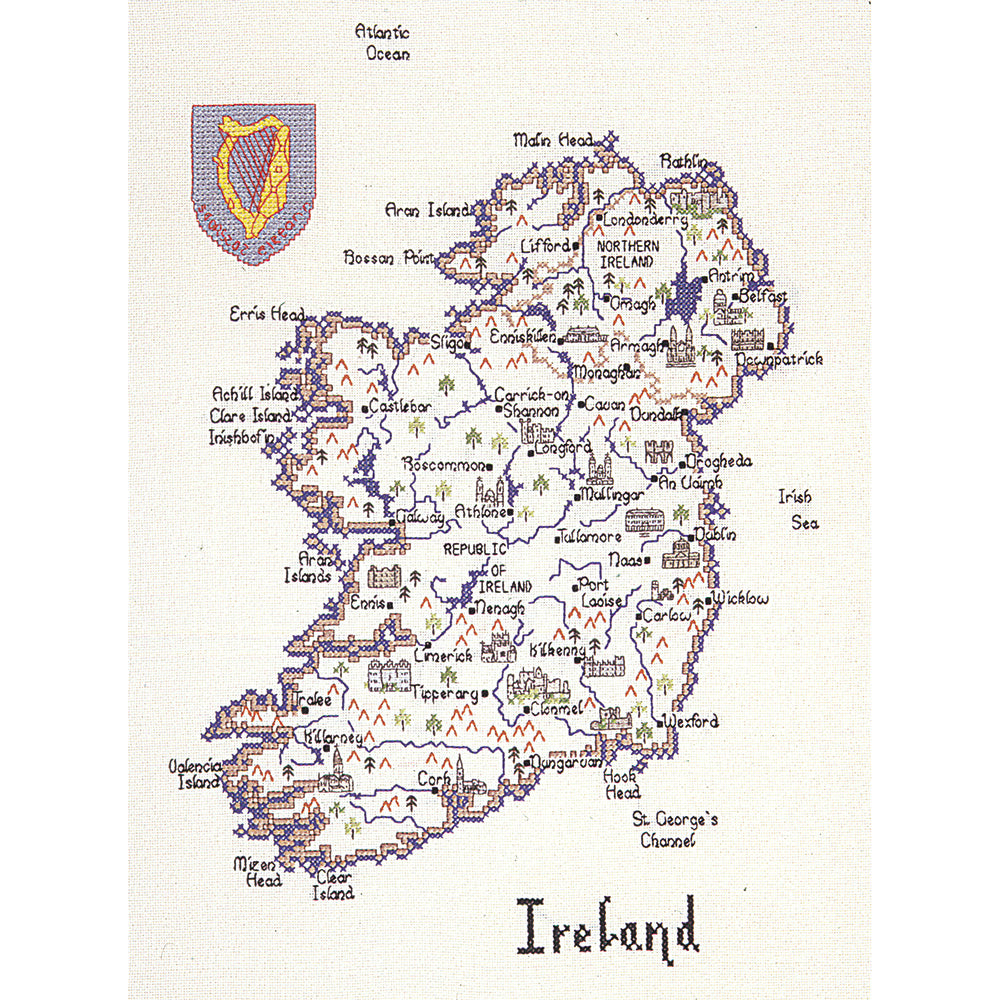 Ireland cross stitch chart pack - MIR131C