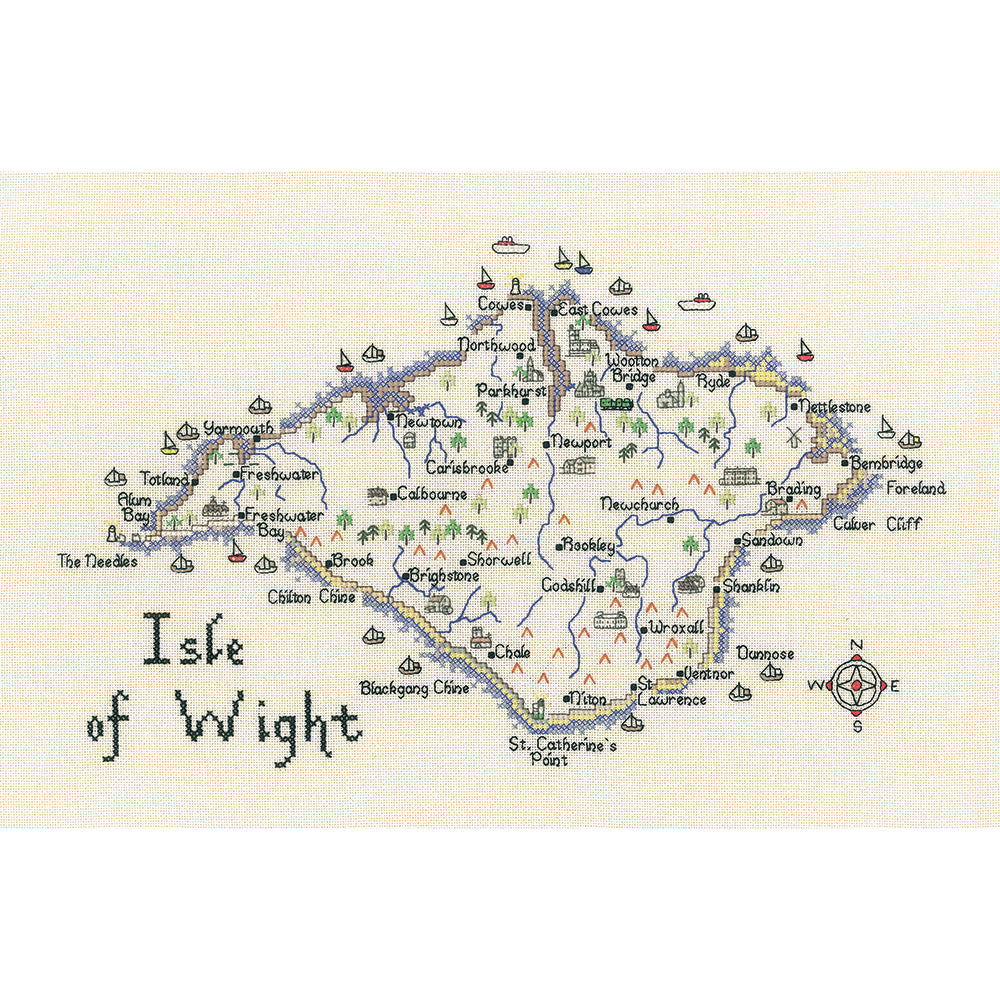 Isle of Wight cross stitch chart pack - MIW235C