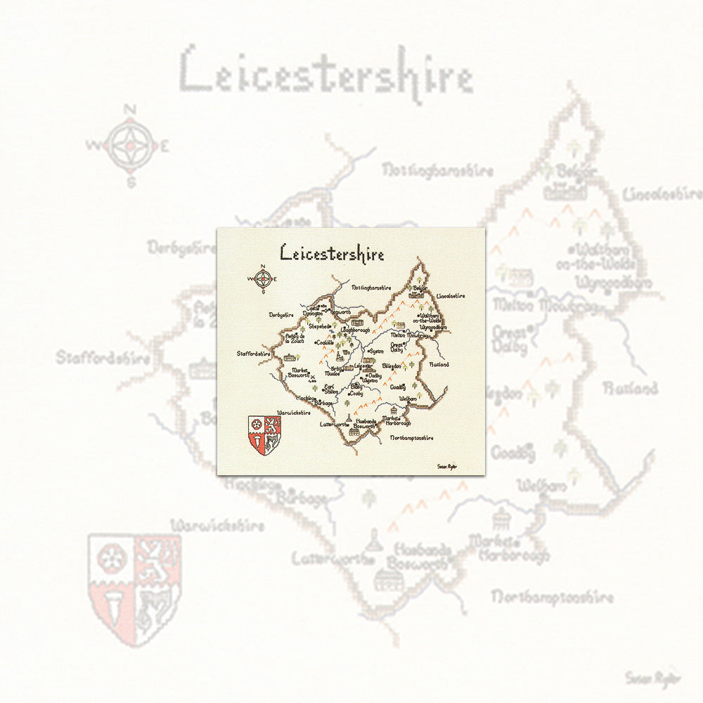 Leicestershire cross stitch chart pack - MLE090C