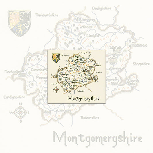 Montgomeryshire cross stitch chart pack - MMG118C