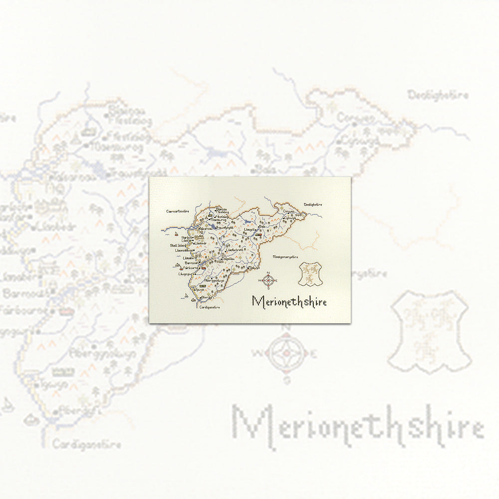 Merionethshire cross stitch chart pack - MMR155C