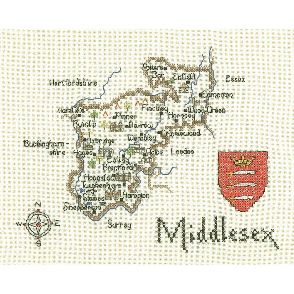 Middlesex cross stitch chart pack - MMX078C