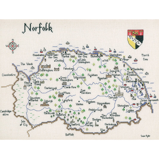 Norfolk cross stitch chart pack - MNF053C