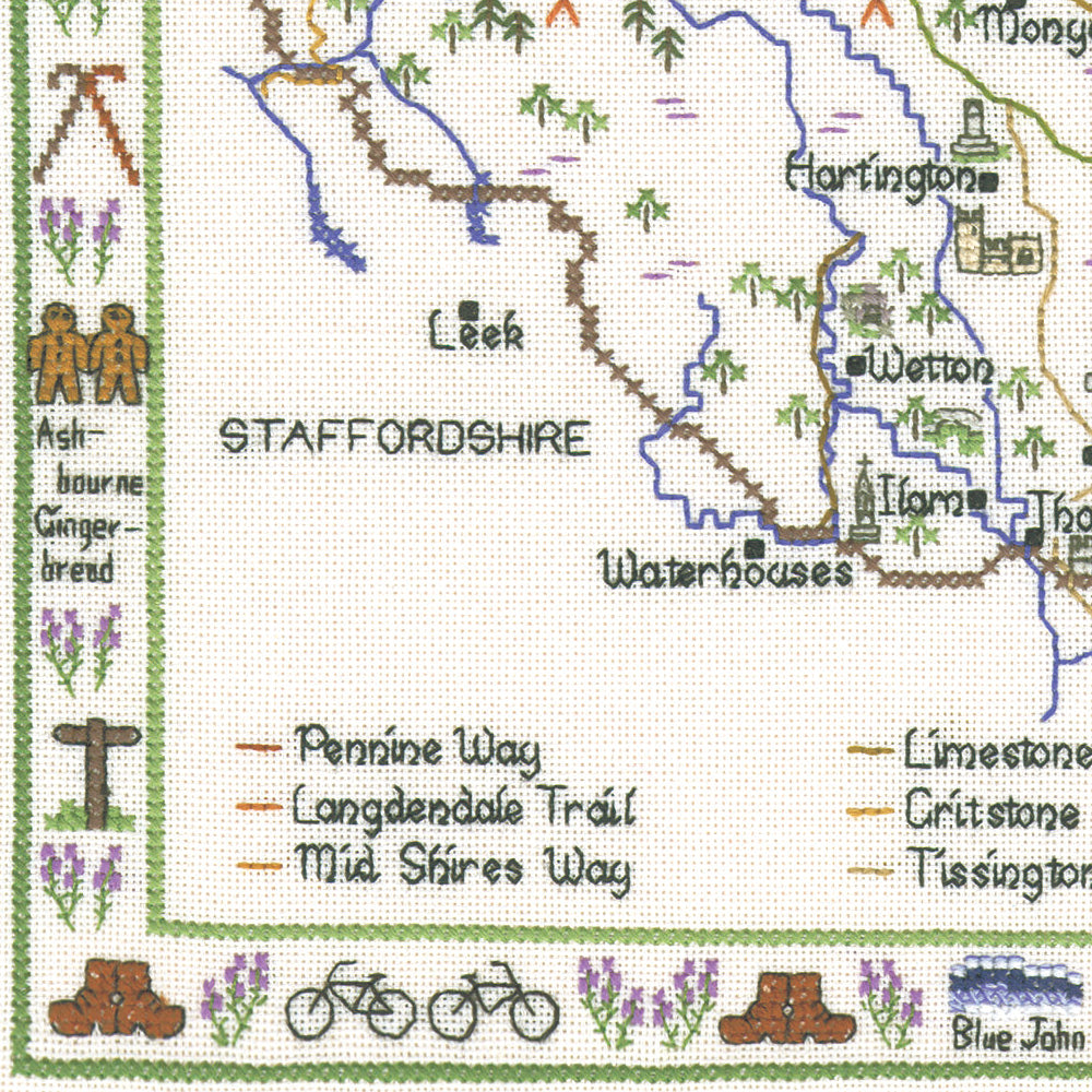 The Peak District cross stitch chart pack - MPD407C