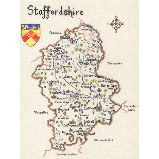 Staffordshire cross stitch chart pack - MST050C