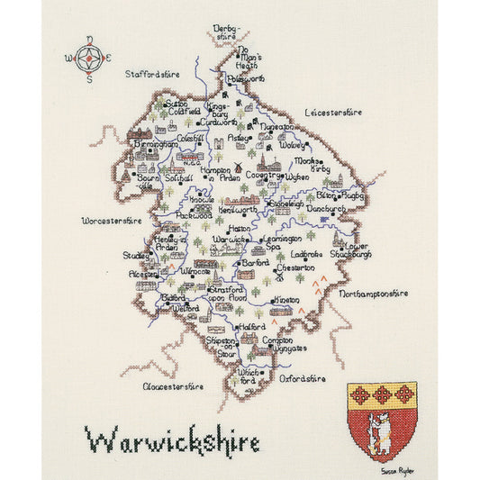 Warwickshire cross stitch chart pack - MWK059C