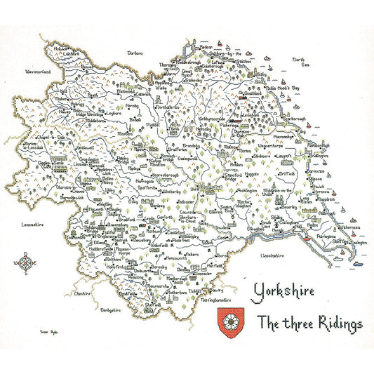 Yorkshire - Three Ridings cross stitch chart pack - MYK054C