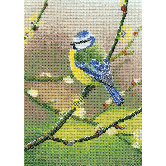 Blue Tit cross stitch kit (Nigel Artingstall) - NABT1564