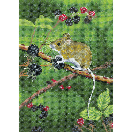 Wood Mouse cross stitch kit - NAWM1498