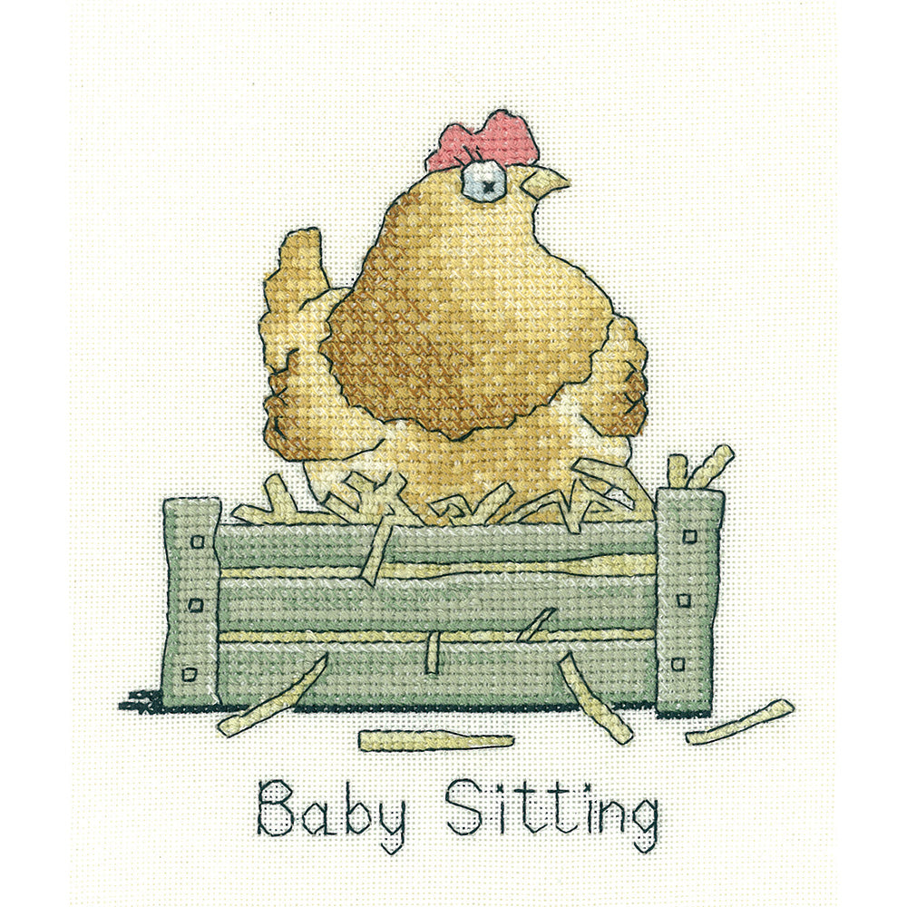 Baby Sitting cross stitch chart pack - PFBS1126C