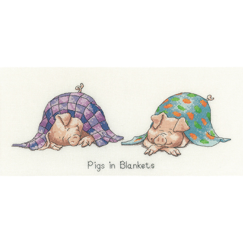 Pigs in Blankets cross stitch chart pack - PFPB1148C