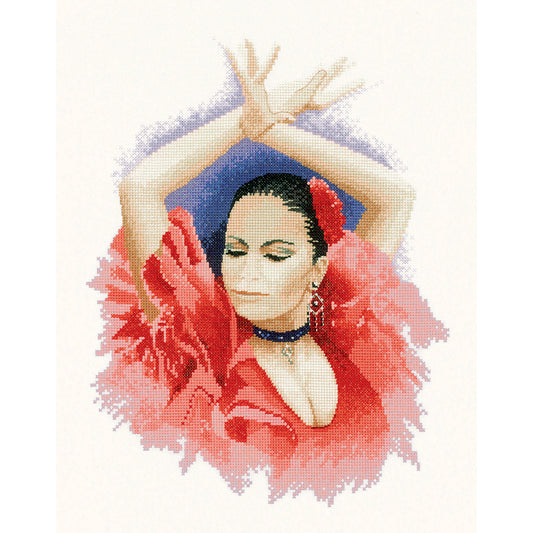 Flamenco Dancer (Precious Memories) cross stitch chart pack - PMFD908C