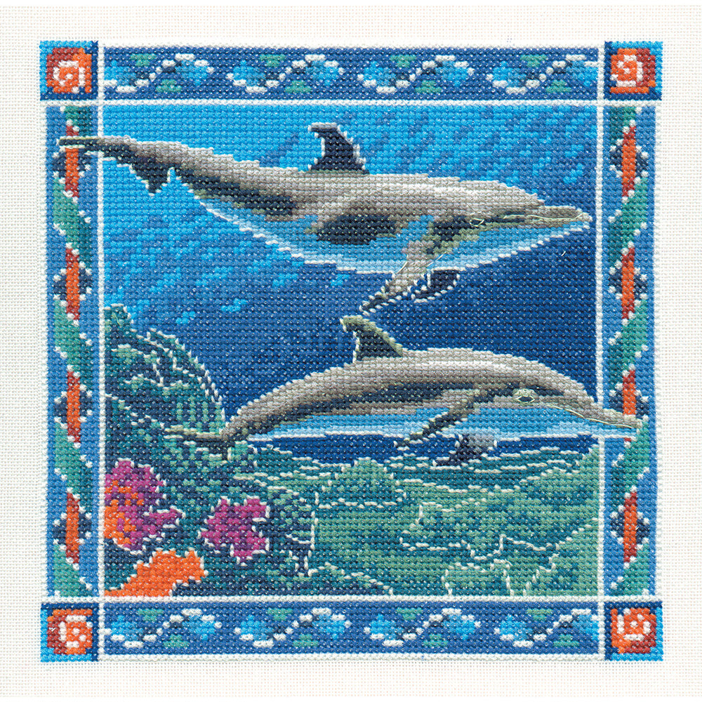 Bottle-Nosed Dolphins cross stitch chart pack - PUBD575C