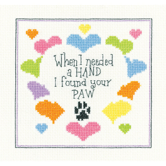 I Found Your Paw cross stitch kit - PUFP1765