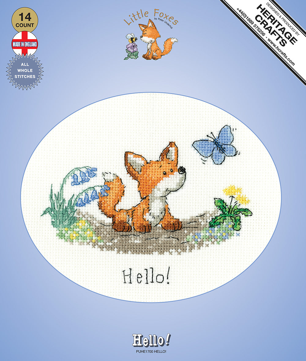 Hello cross stitch kit - PUHE1700