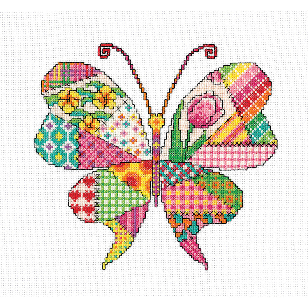 Patchwork Butterfly cross stitch kit - PWBF1964