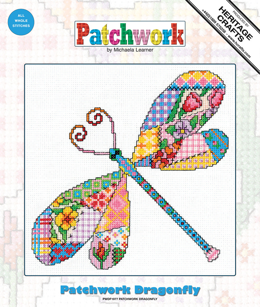 Patchwork Dragonfly cross stitch kit - PWDF1977