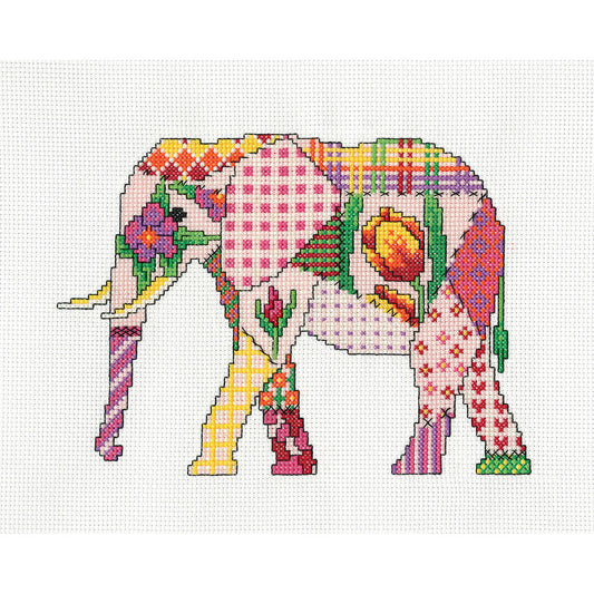 Patchwork Elephant cross stitch kit - PWEL1967