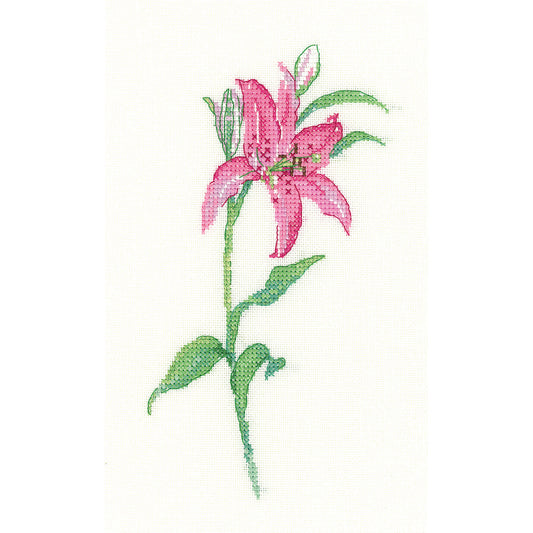 Pink Lily cross stitch chart pack - SCPL1252C