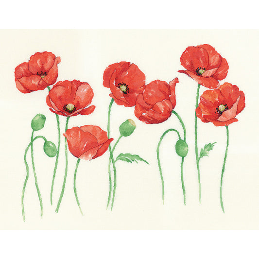 Poppies (Sue Hill) cross stitch chart pack - SCPO1135C