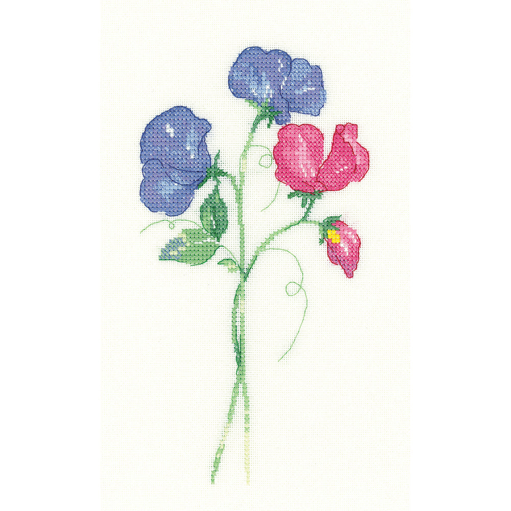 Sweet Peas (Sue Hill) cross stitch chart pack - SCSP1253C