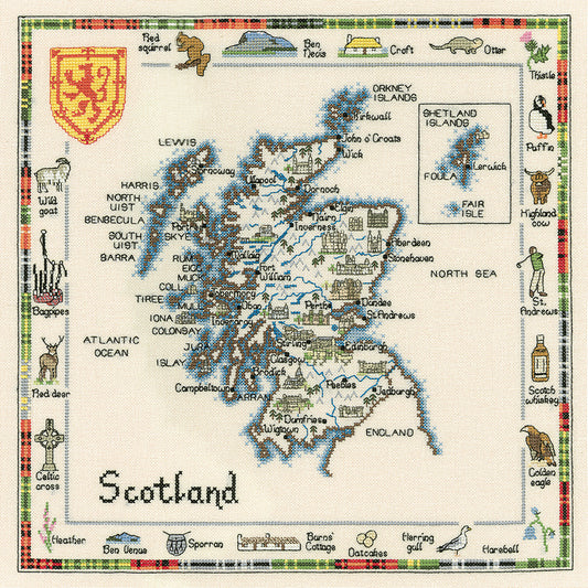 Scotland Special Interest Map cross stitch kit - SISC557