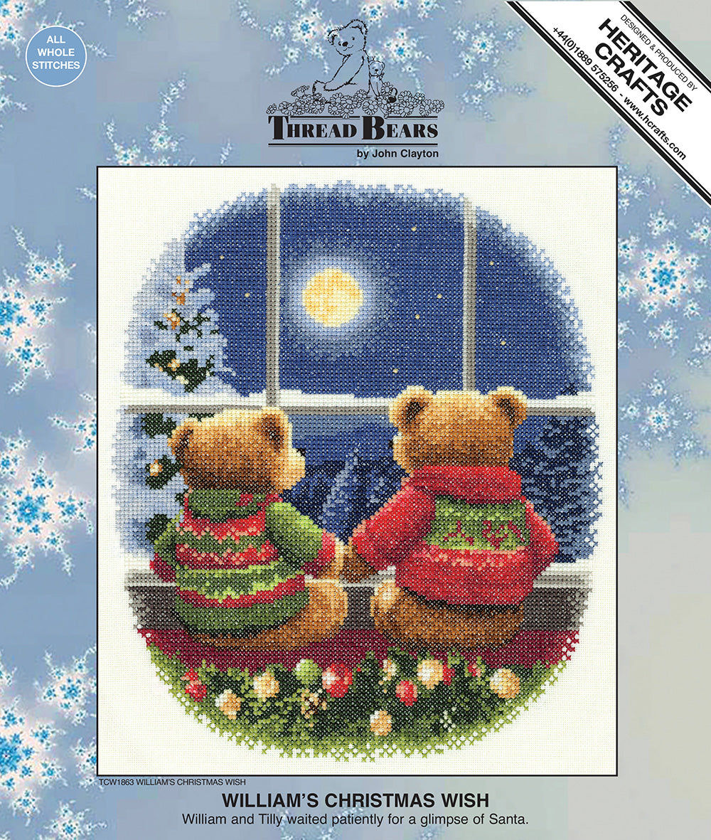 William's Christmas Wish cross stitch kit - TCW1863