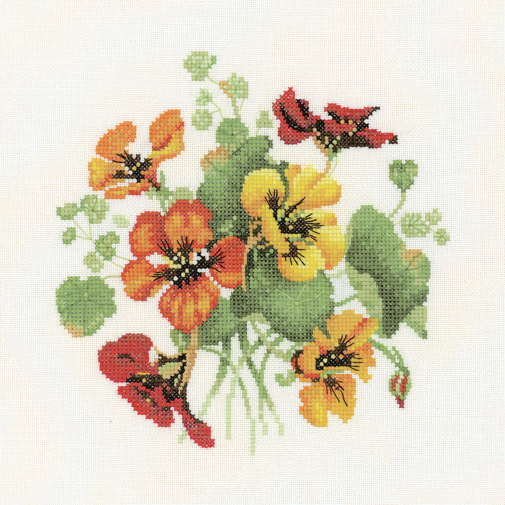 Nasturtium Posy cross stitch kit - VPNP698