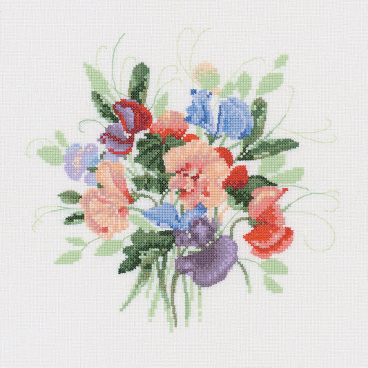 Sweet Pea Posy cross stitch chart pack - VPSE700C