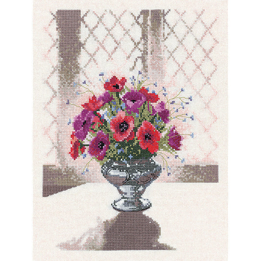 Silver Vase cross stitch kit - WFSV656